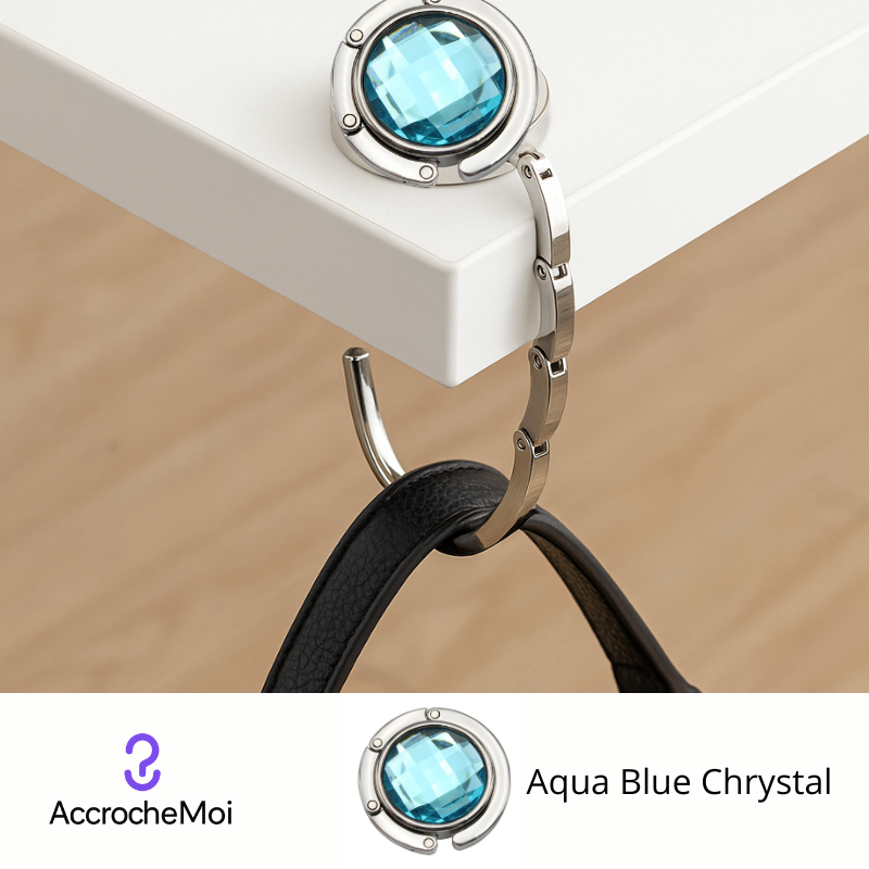 Porte-sac de table Cristal – Élégance pratique au quotidien