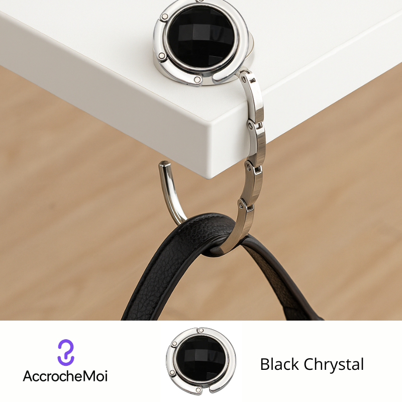 Porte-sac de table Cristal – Élégance pratique au quotidien
