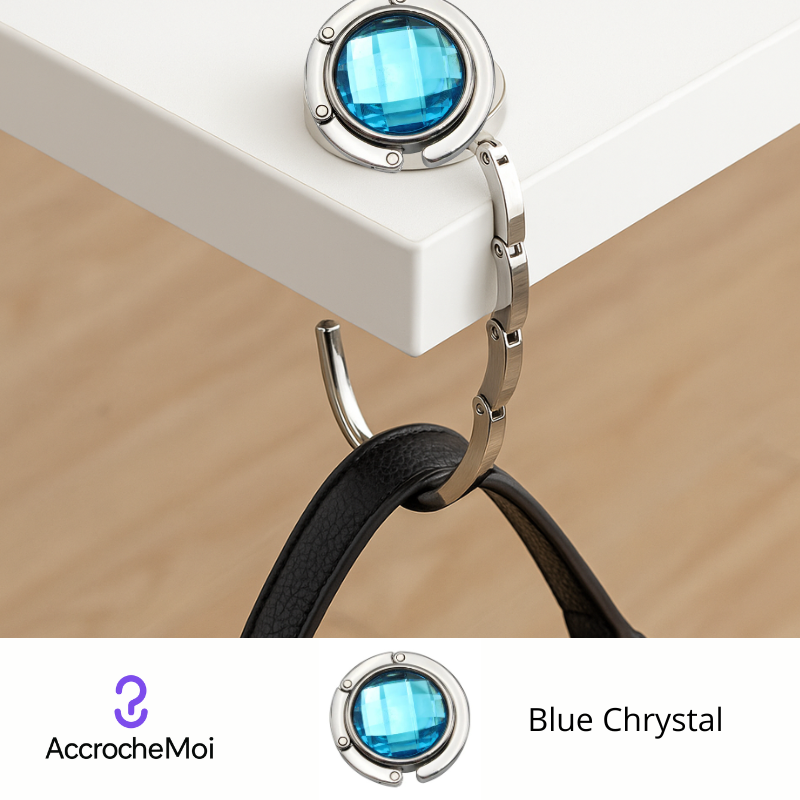 Porte-sac de table Cristal – Élégance pratique au quotidien