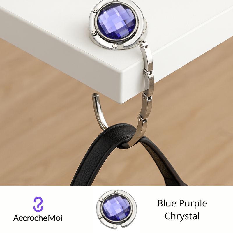 Porte-sac de table Cristal – Élégance pratique au quotidien