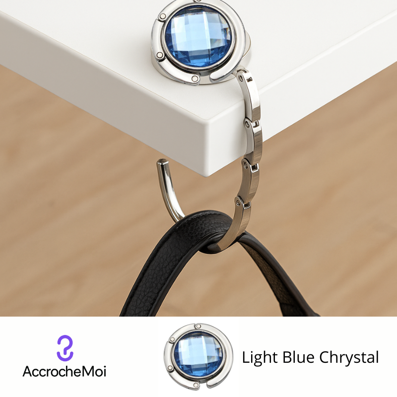 Porte-sac de table Cristal – Élégance pratique au quotidien