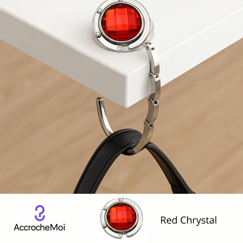 Porte-sac de table Cristal – Élégance pratique au quotidien