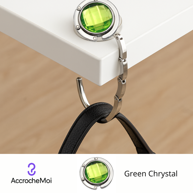 Porte-sac de table Cristal – Élégance pratique au quotidien