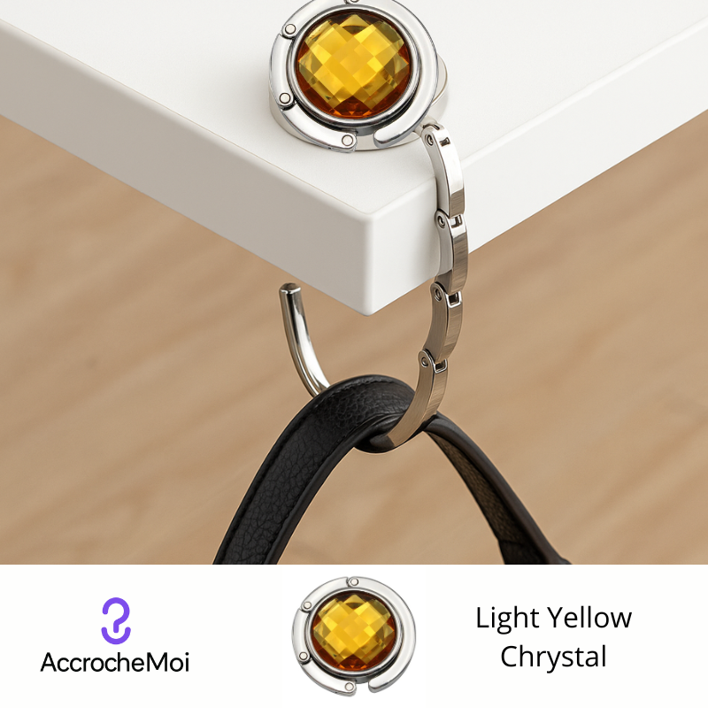 Porte-sac de table Cristal – Élégance pratique au quotidien