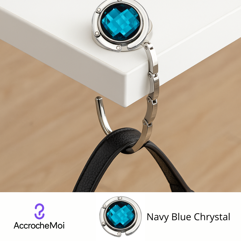Porte-sac de table Cristal – Élégance pratique au quotidien