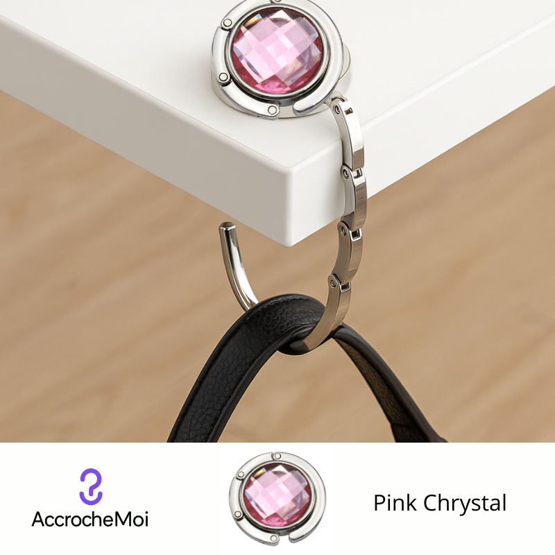 Porte-sac de table Cristal – Élégance pratique au quotidien