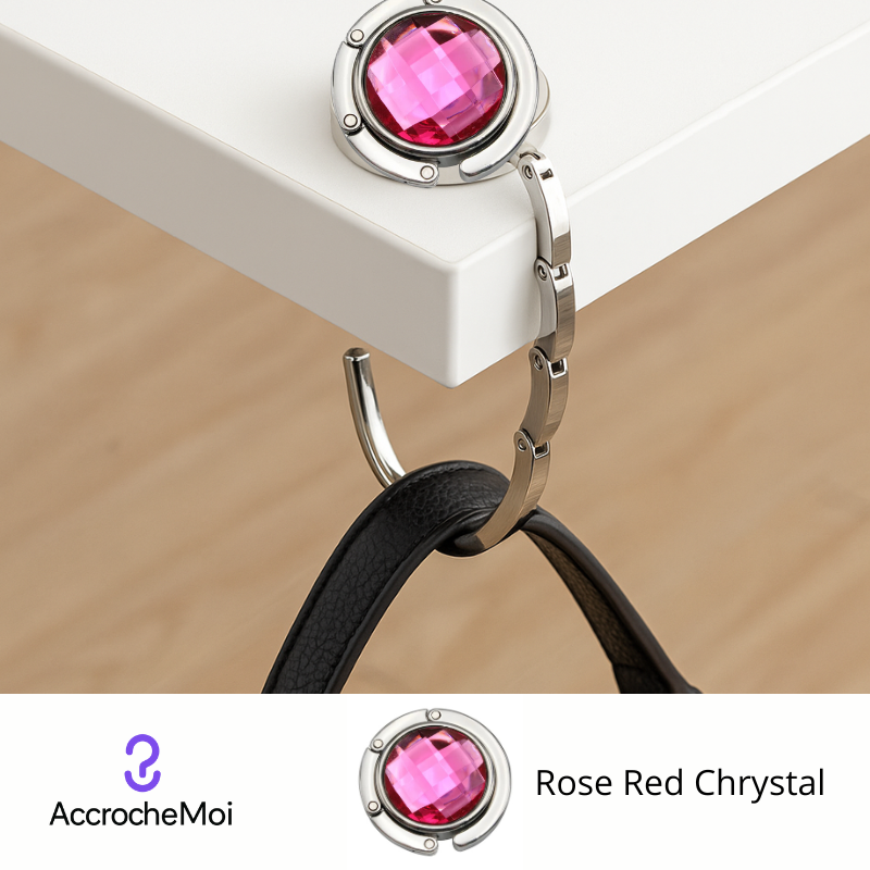 Porte-sac de table Cristal – Élégance pratique au quotidien