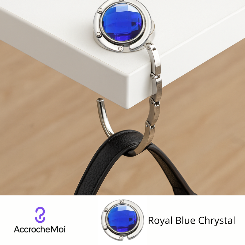 Porte-sac de table Cristal – Élégance pratique au quotidien